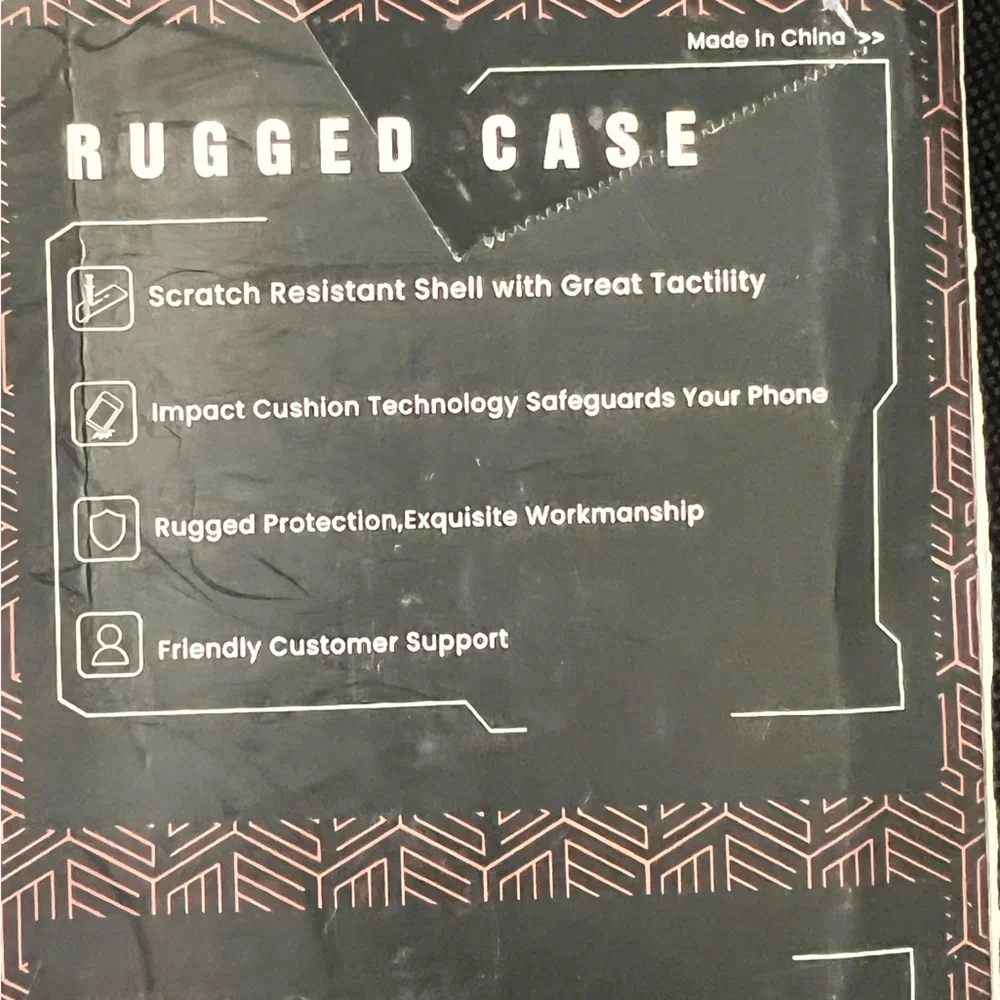 Galaxy Z fold Protective Black Rugged Case for Electronics